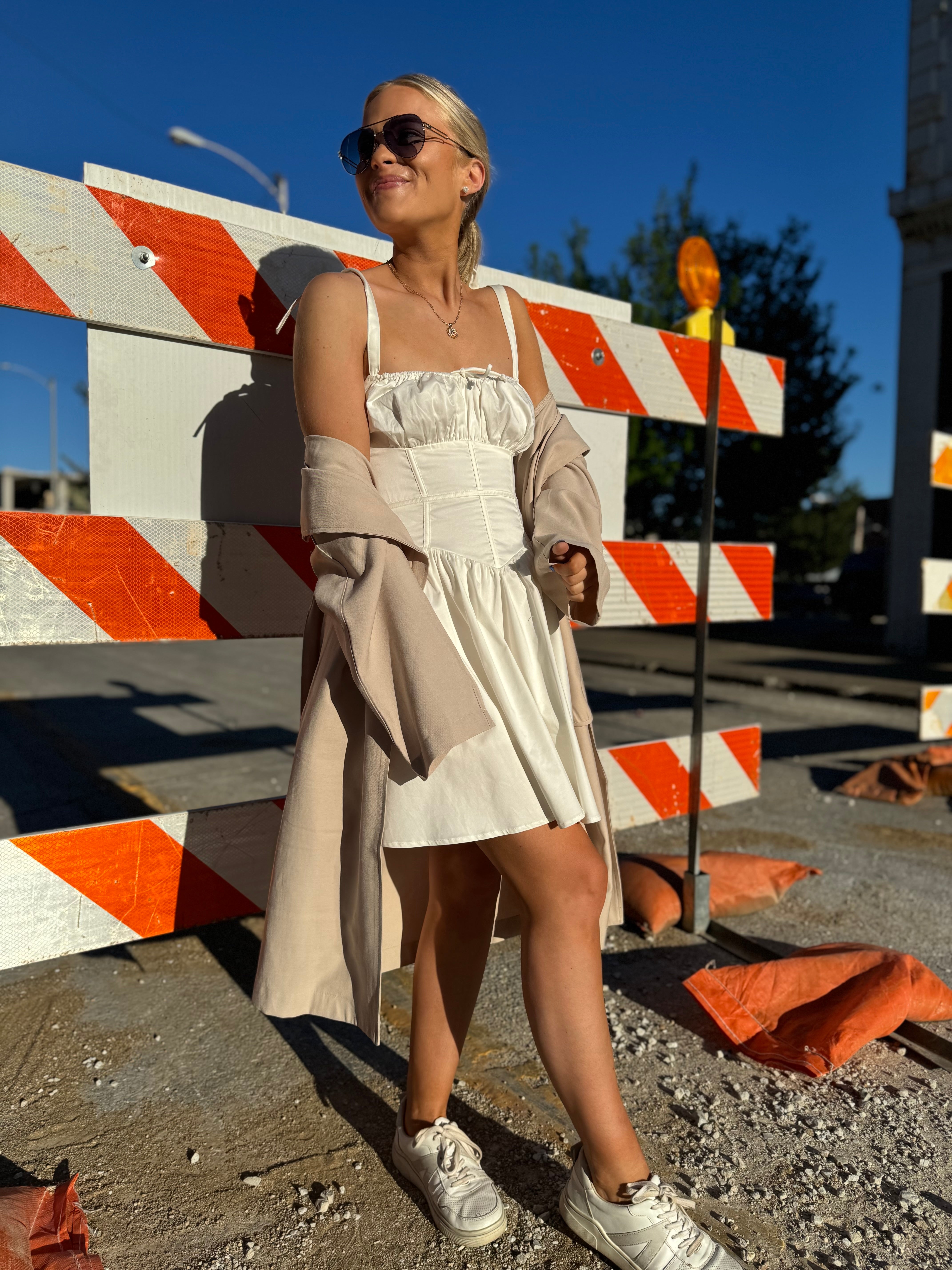 Flared skirt mini dress sale