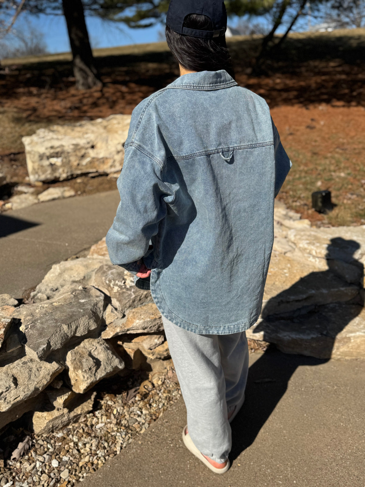 Denim Button Front Shacket