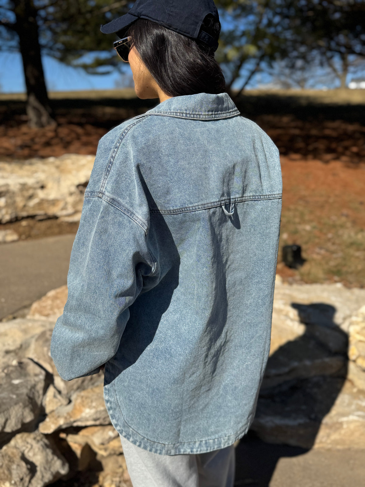 Denim Button Front Shacket