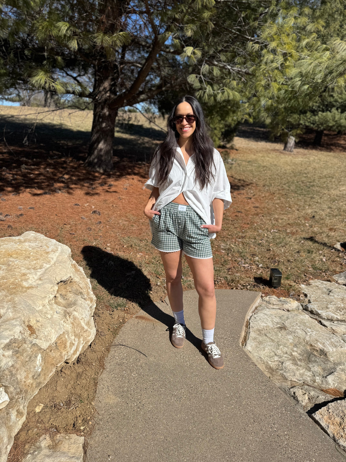 Off White Short Sleeve Button Down Top