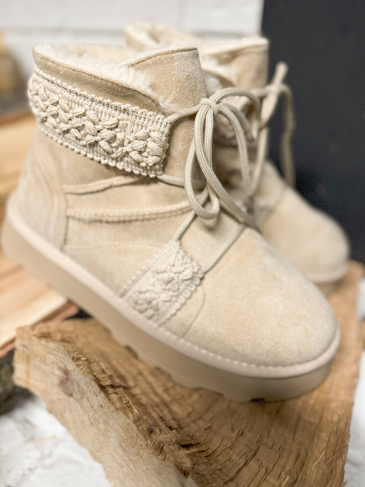 Matterhorn Faux Fur Bootie in Natural